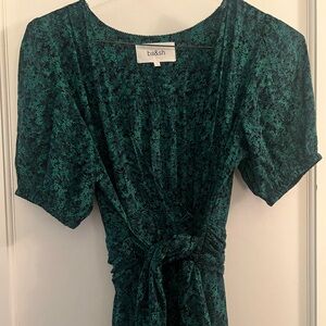 ba&sh Green Floral Midi Dress!